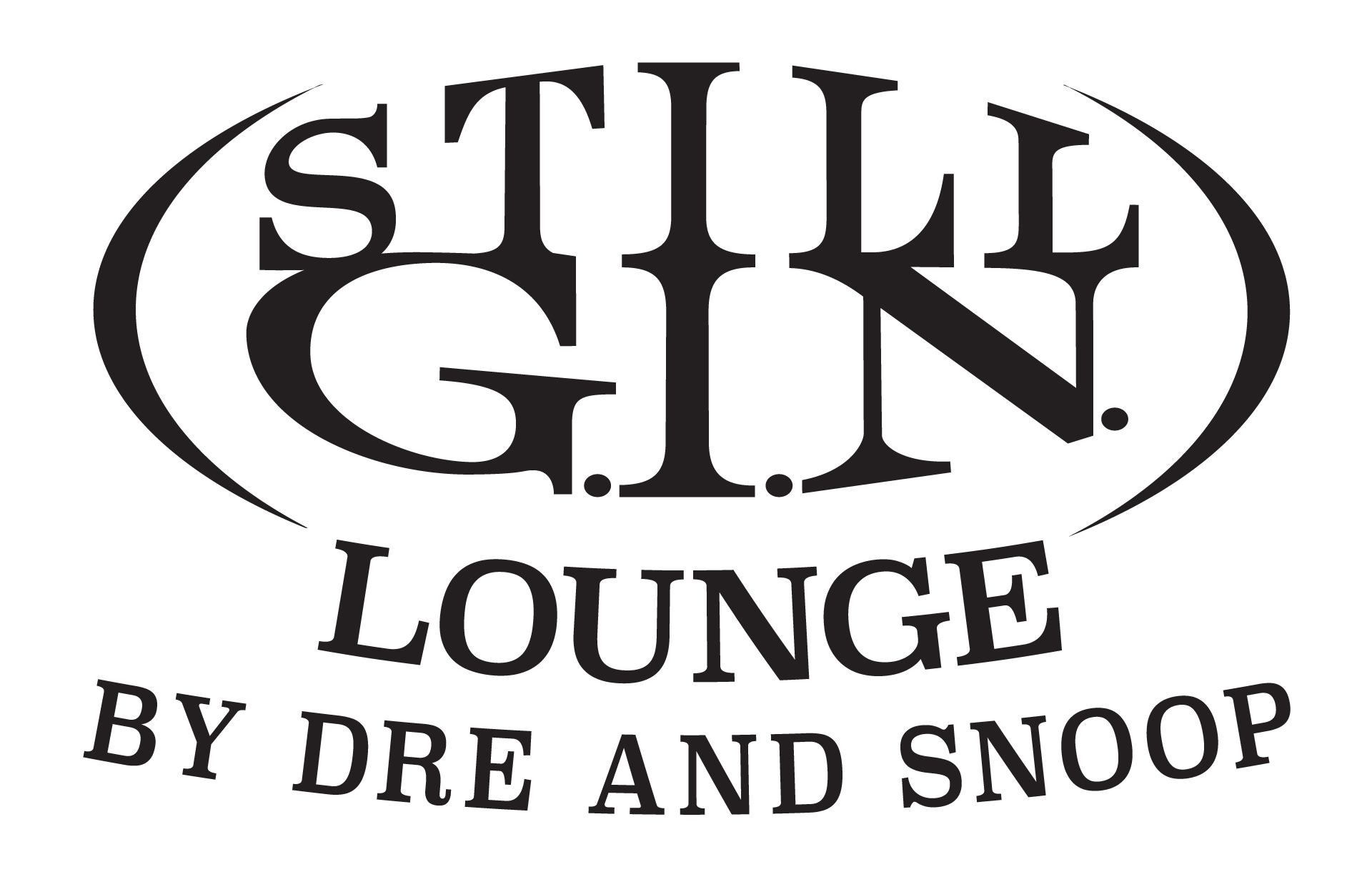 Still G.I.N. Lounge By Dre and Snoop black text logo.